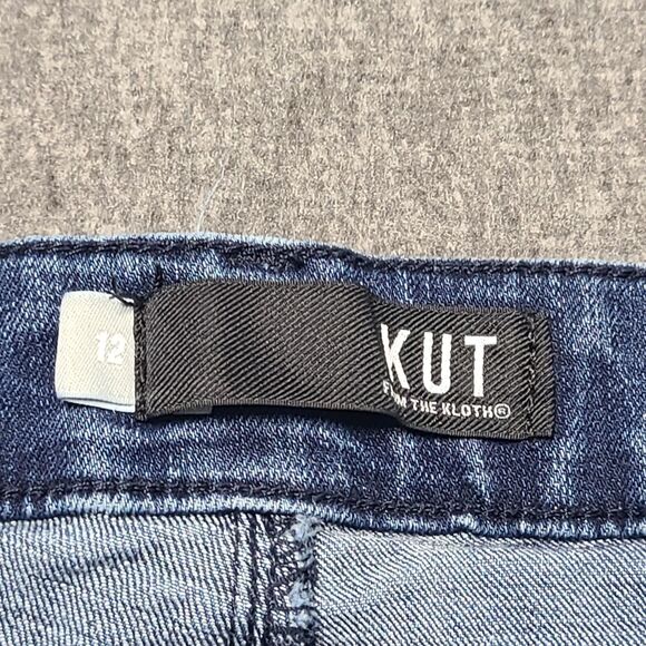 Kut from the Kloth Jeans Womens 12 Blue Stevie Straight Leg Slim Fit Denim Pant - Picture 5 of 9
